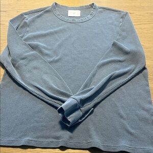 Sol Angeles Men's Long-Sleeve Waffle Crew — Dusty Blue